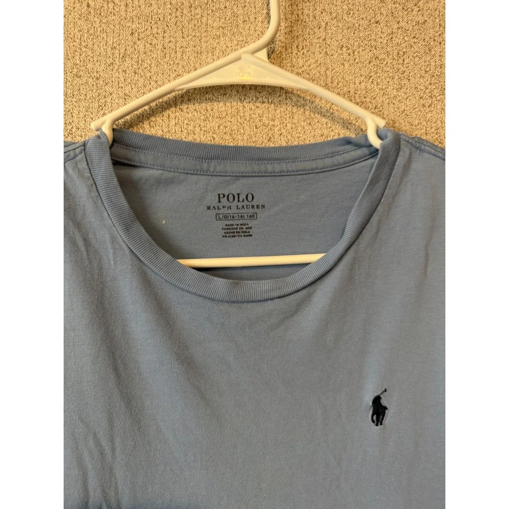 Polo Ralph‎ Lauren Kids Boys Blue Short Sleeve Pony Logo T-Shirt Size L 14-16